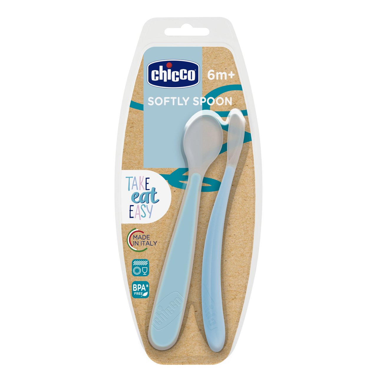 2 Cuillères Silicone Souple Chicco – Image 3