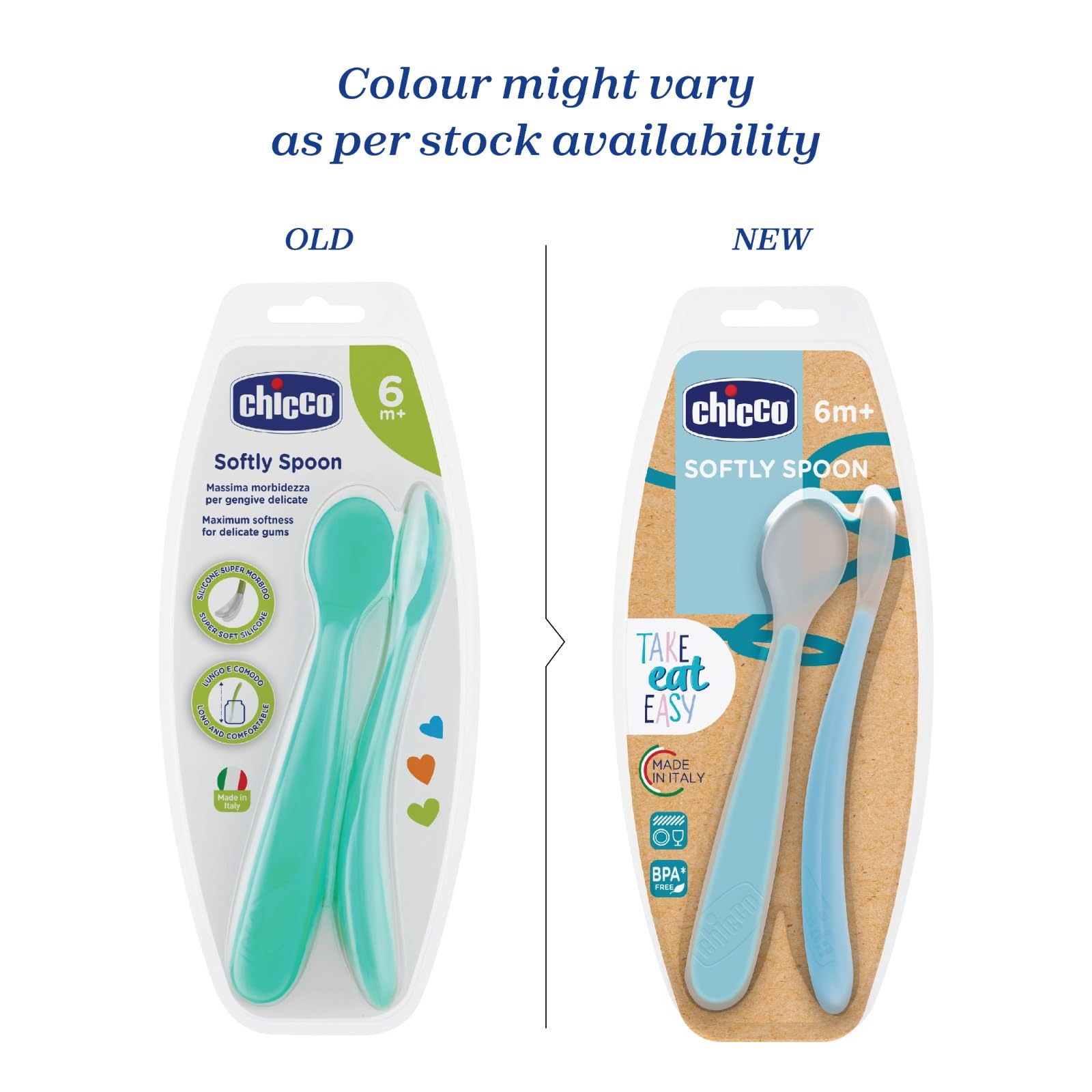 2 Cuillères Silicone Souple Chicco