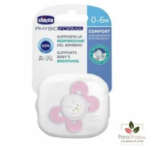 Sucette Physio Comfort en Silicone 0-6m Chicco - Pink
