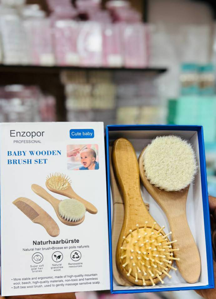 Pack de 3 Brosses en bois – Image 2