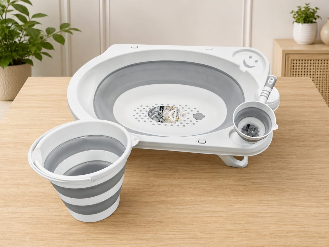 Baignoire Pliable + Tasse + Seau